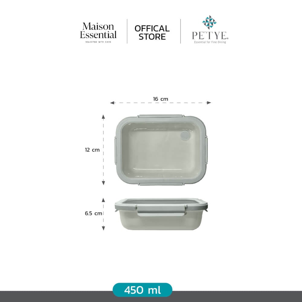 กล่องอาหาร เซรามิค PETYE รุ่น RC100 0.45 ลิตร สีเขียว